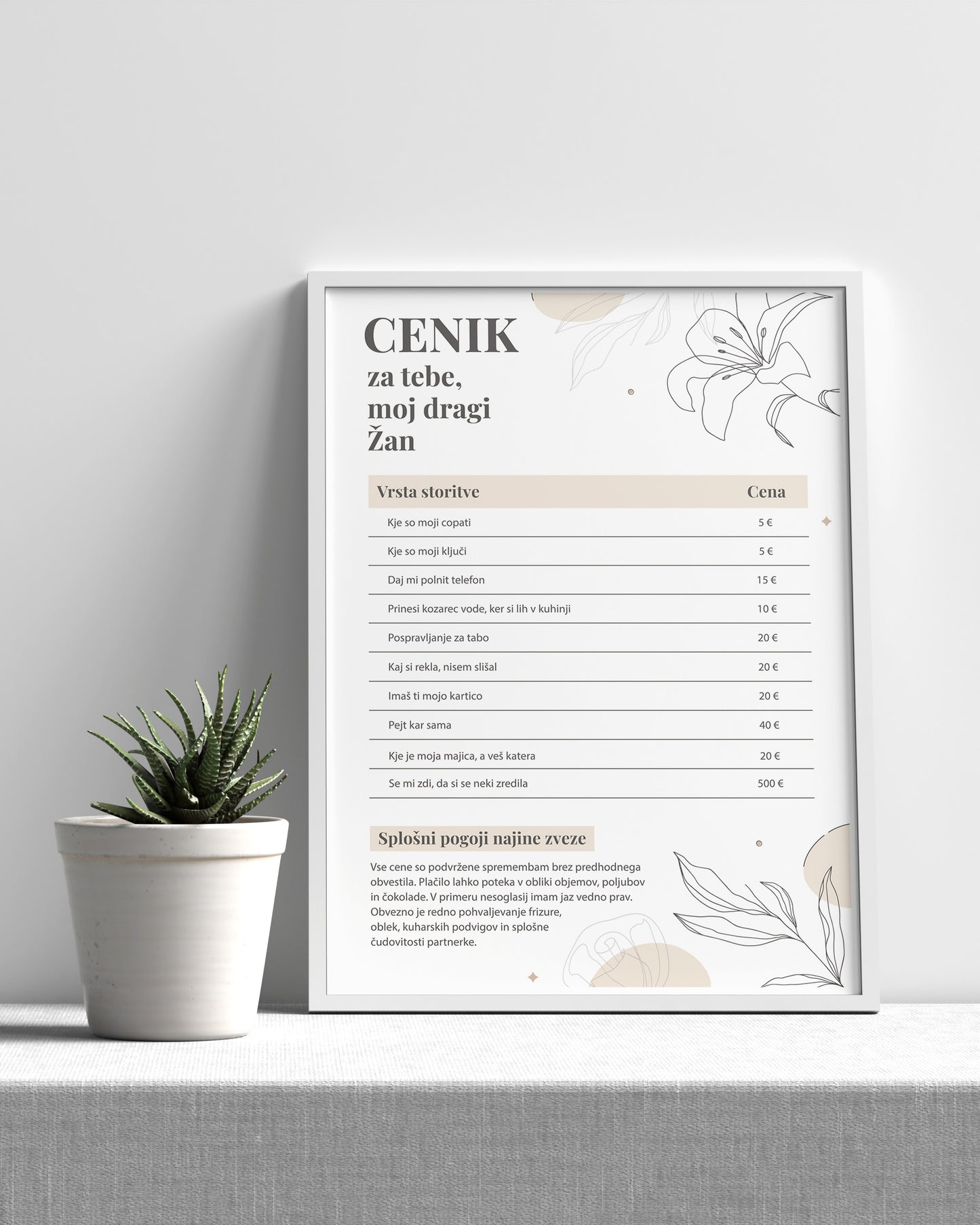 CENIK ZA DRAGEGA