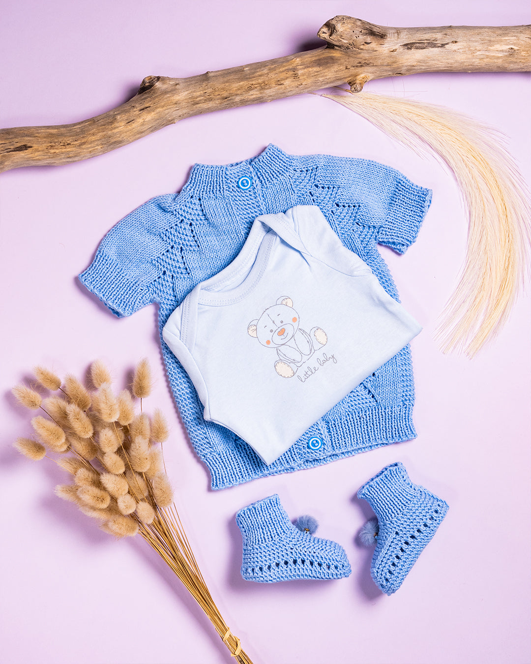 MODRI TELOVNIK + COPATKI & BODY (1-4mesece)