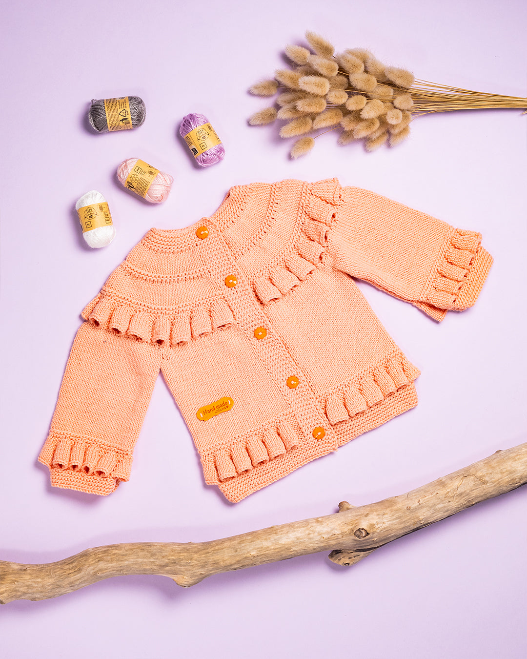 MARELIČNA JOPICA Z ORANŽNIMI GUMBKI (6-8mesecev)
