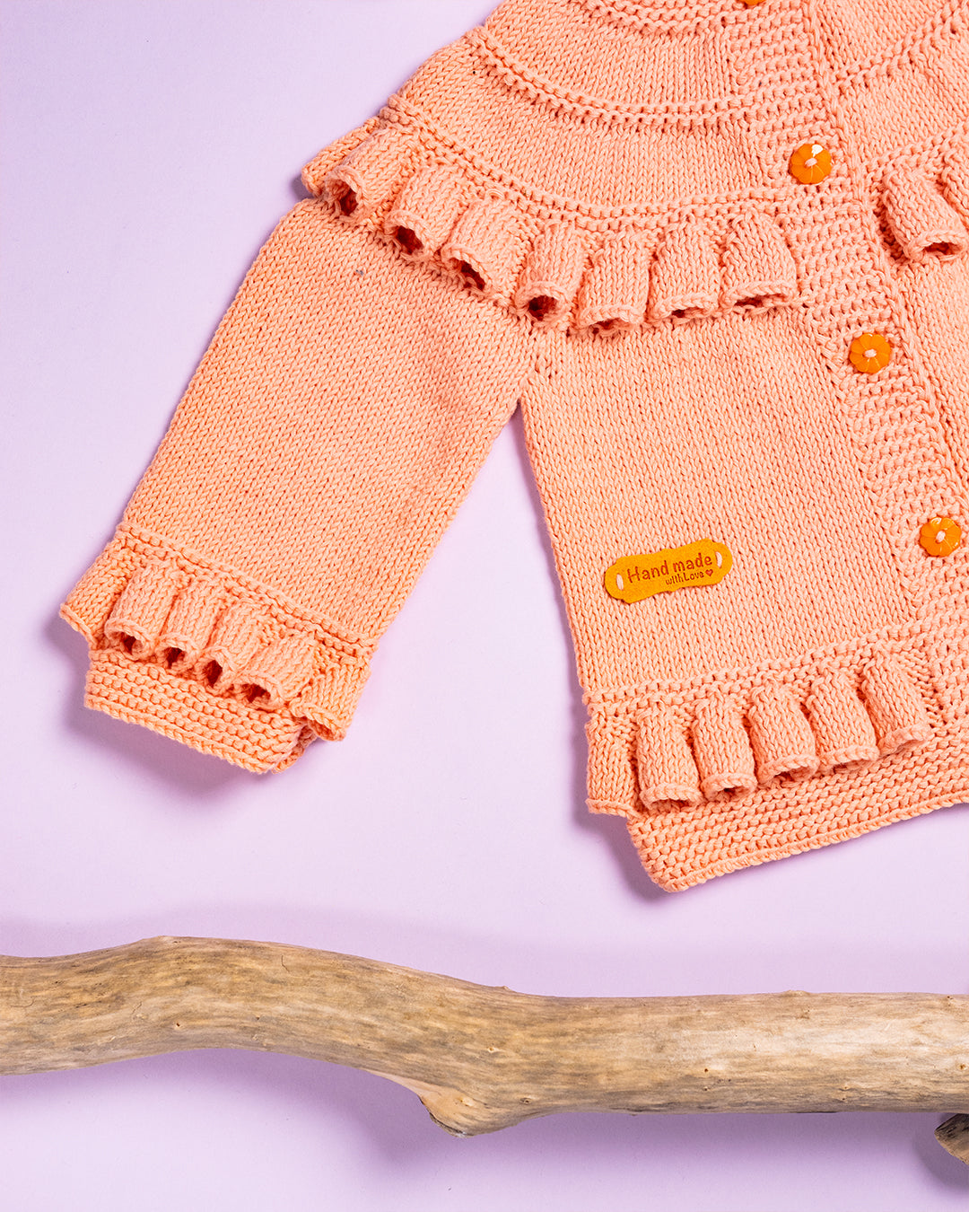 MARELIČNA JOPICA Z ORANŽNIMI GUMBKI (6-8mesecev)