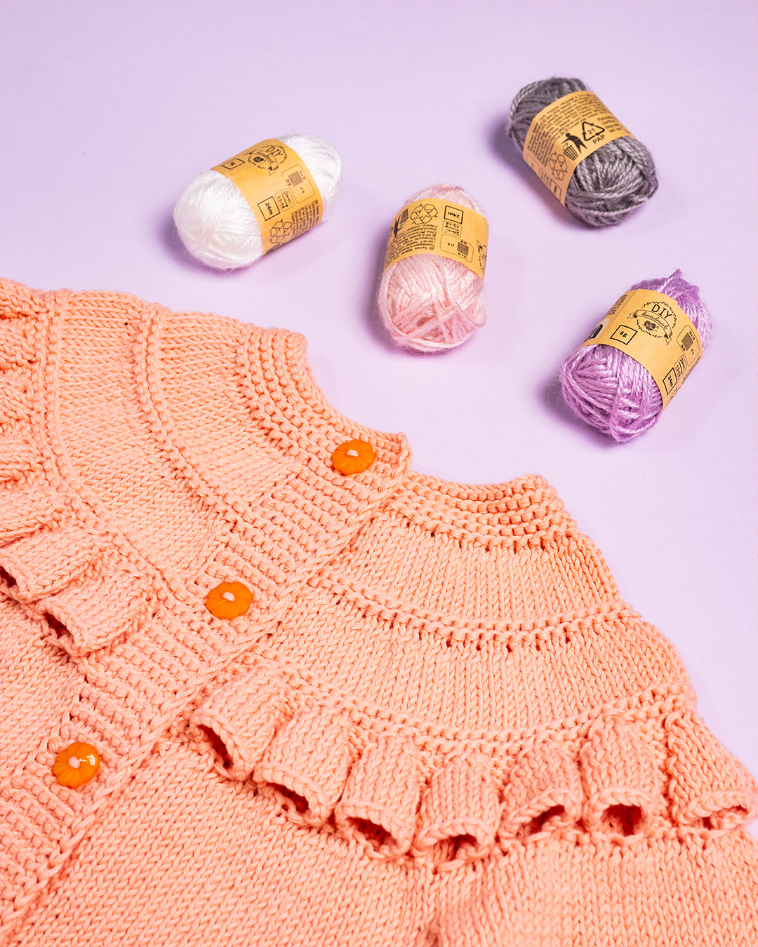 MARELIČNA JOPICA Z ORANŽNIMI GUMBKI (6-8mesecev)