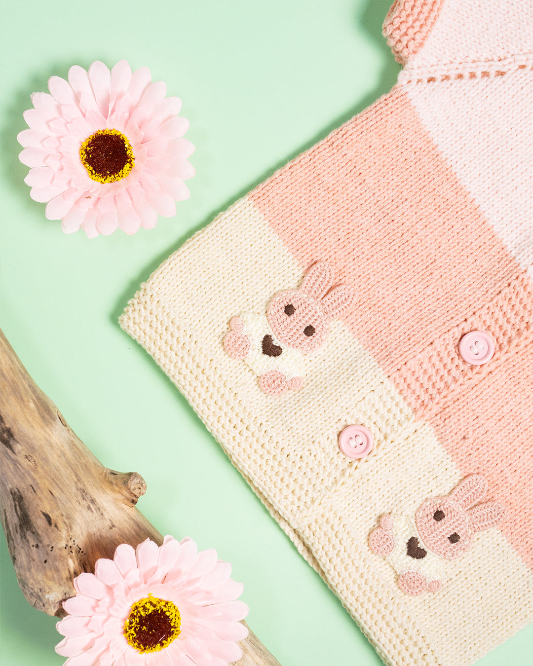 PISANI TELOVNIK Z ZAJČKI (3-6mesecev)