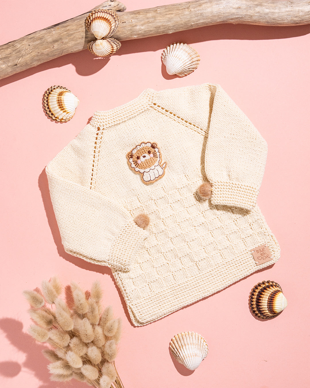 PULOVRČEK Z LEVČKOM (2-5mesecev)