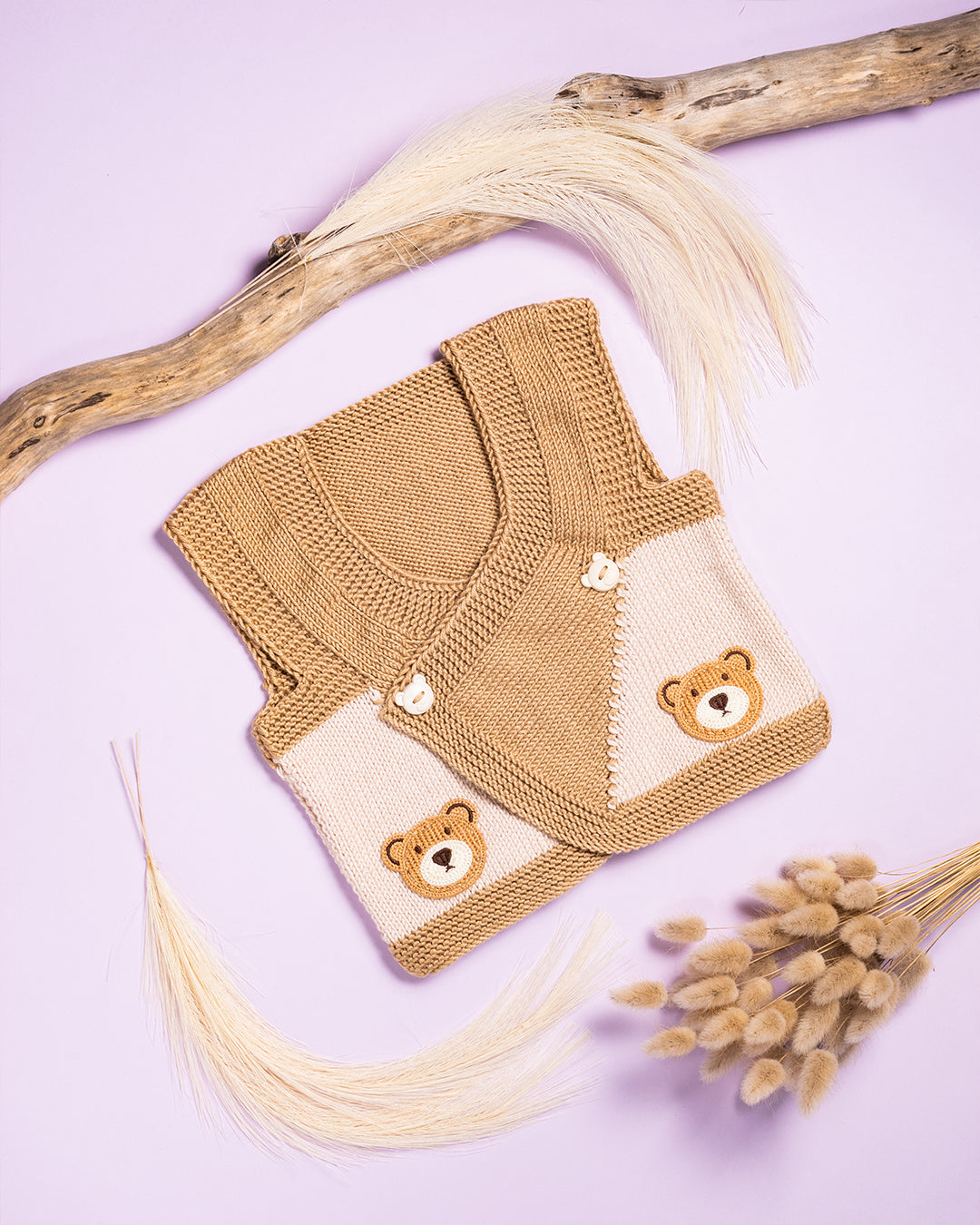 RJAVI TELOVNIK Z MEDVEDKI (12-18mesecev)