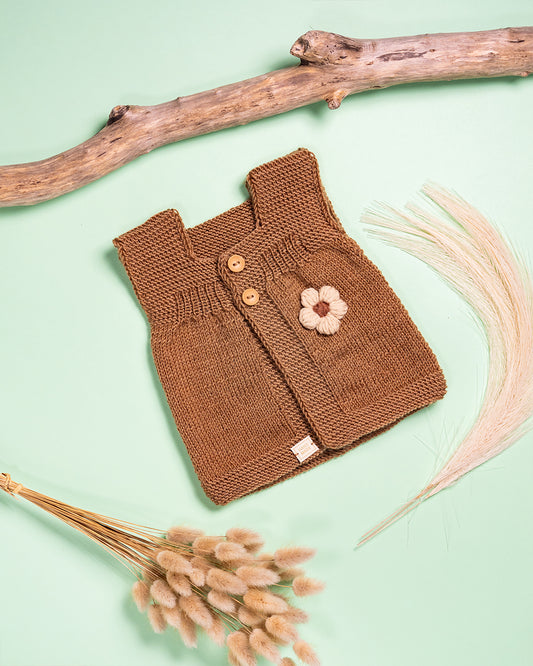 RJAVI TELOVNIK Z ROŽICO (1-4mesece)