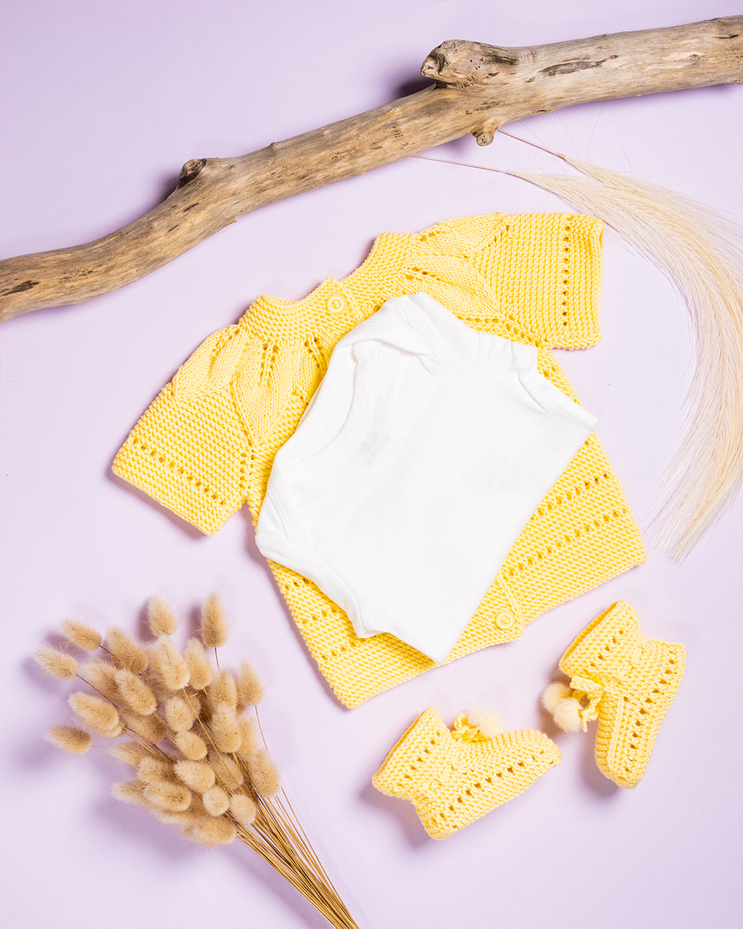 RUMENI TELOVNIK + COPATKI & BODY (1-4mesece)